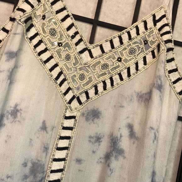 ❌$15 SALE❌ Raga Gray In A Dream Tye Die Beaded Mini Dress - Picture 7 of 9